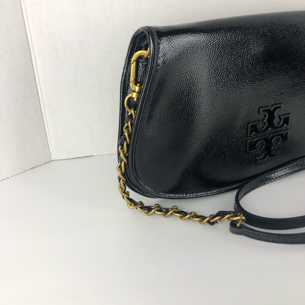 Tory Burch black patent leather clutch/crossbody - Picture 2 of 16